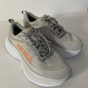 HOKA One One Bondi 8 Running/Walking Shoes Harbor Mist/Lunar Walk Size 7.5